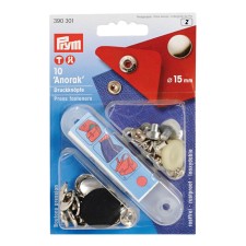 Snap fasteners made of chromed brass