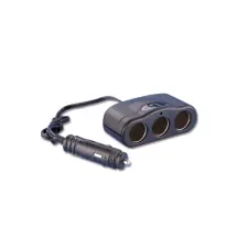 Three cigarette lighter connector