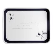 Melamine Rectangular Tray Welcome On Board