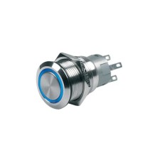 Κουμπί Πιεζόμενο On-Off 12 V με Μπλε LED & Στεγανό
