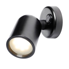 Articulated LED spotlight ABS black