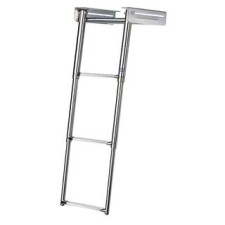 Telescopic foldaway standard ladder AISI316 4 step