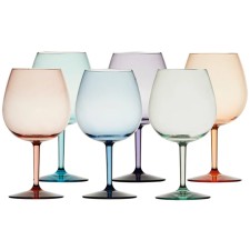 Marine Business Multicolored Drinking Glasses from Tritan 650ml Balloon Party (Set of 6 Pieces)