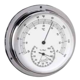 Θερμόμετρο - Υγρόμετρο Inox 115mm 