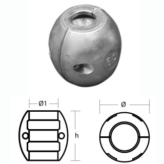 SHAFT ANODE (OVAL) Φ48mm