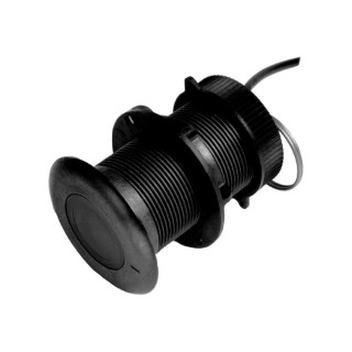 Retractable through-hull depth transducer