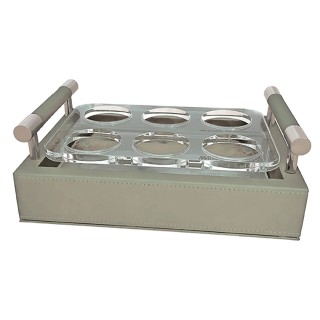 Shot Glass Holder Tray Waves – Beige