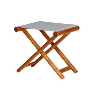 Σκαμπό Πτυσσόμενο Teak - Γκρι