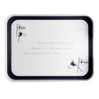 Melamine Rectangular Tray Welcome On Board