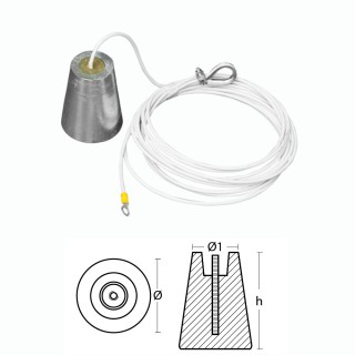 Hang on Anode Φ80mm with 6m Wire, Magnesium