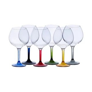 Marine Business Multicolored Drinking Glasses from Tritan 650ml Balloon Party (Set of 6 Pieces)
