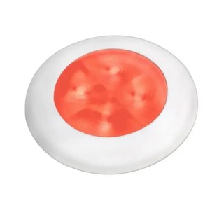 LED COURTESY LAMP 24V RED (WHITE RIM)