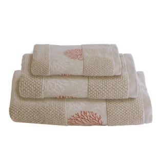 Bath Towel Set Beige Ibiza (Set of 3)