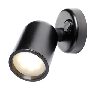 Articulated LED spotlight ABS black