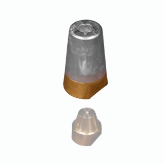 SHAFT TERMINAL CONICAL WITH RECEPTACLE Φ45mm 33x2