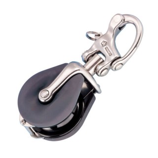 Snatch Block with snap shackle - Max rope size 12 mm