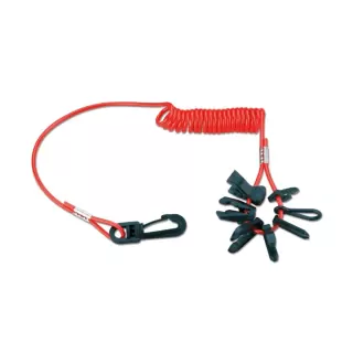 Safety stop key kit for outboard engines