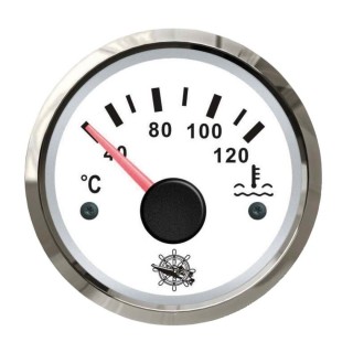 Water temperature gauge 40/120° White/Glossy
