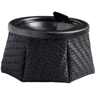 Windproof Rattan Ashtray - Black