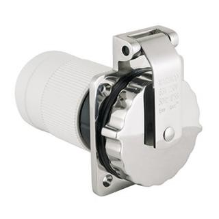 Standard Inlet, 63A 230V, stainless, 3 wire