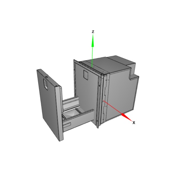 Isotherm refrigerator with pull-out drawer - stainless steel door DR49 SS CT 49 l