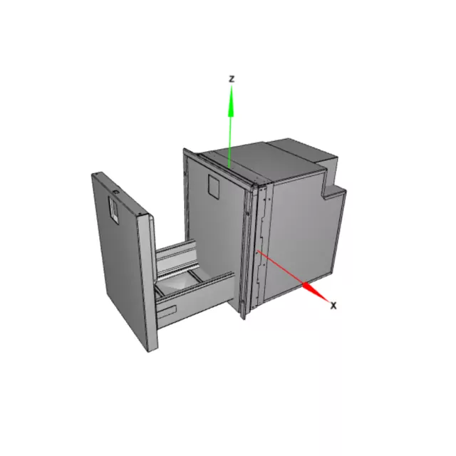 Isotherm refrigerator with pull-out drawer - stainless steel door DR49 SS CT 49 l