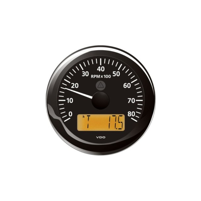 Tachometer 8.000 RPM Black 85mm Veratron ViewLine