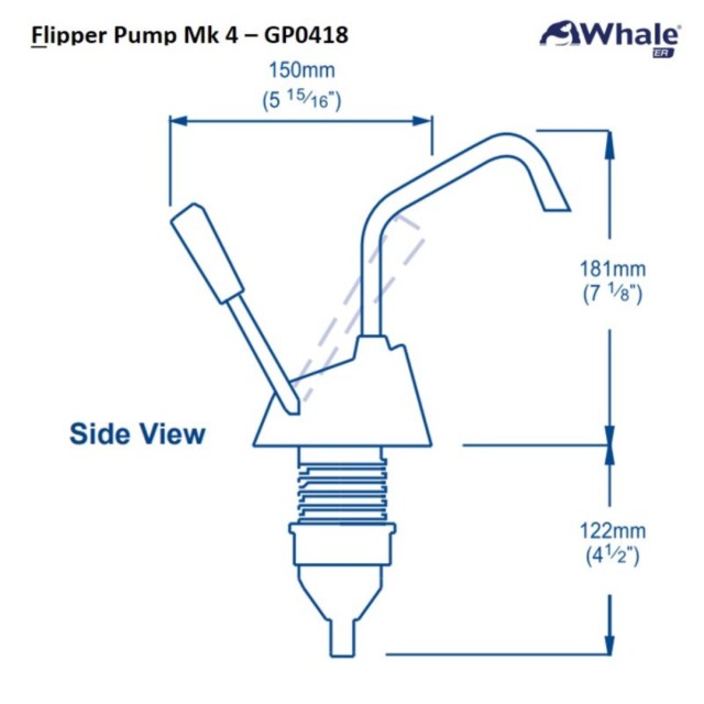 Whale Flipper Galley Pump Mk 4 (hand operated)