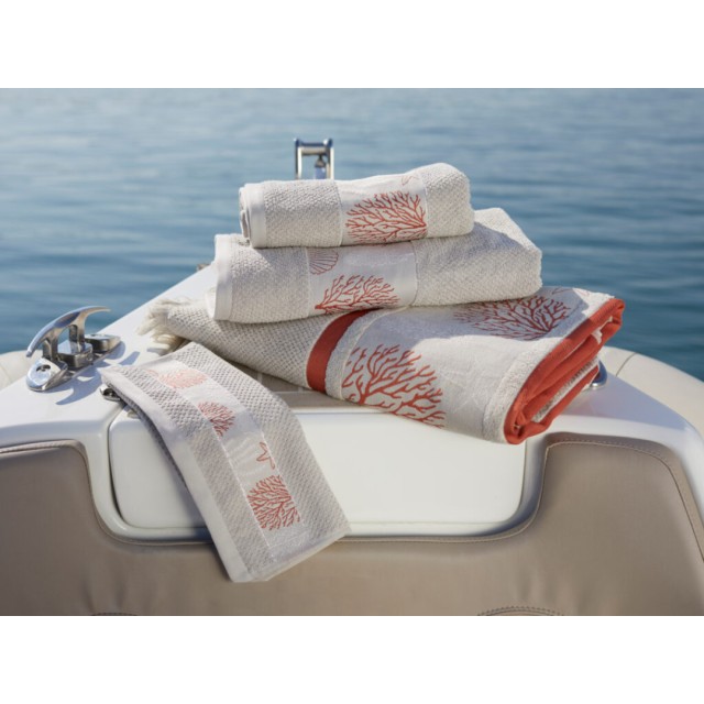 Bath Towel Set Beige Ibiza (Set of 3)