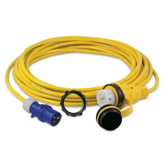 Cordset, 32A 230V, 15M, With European Plug, Yellow
