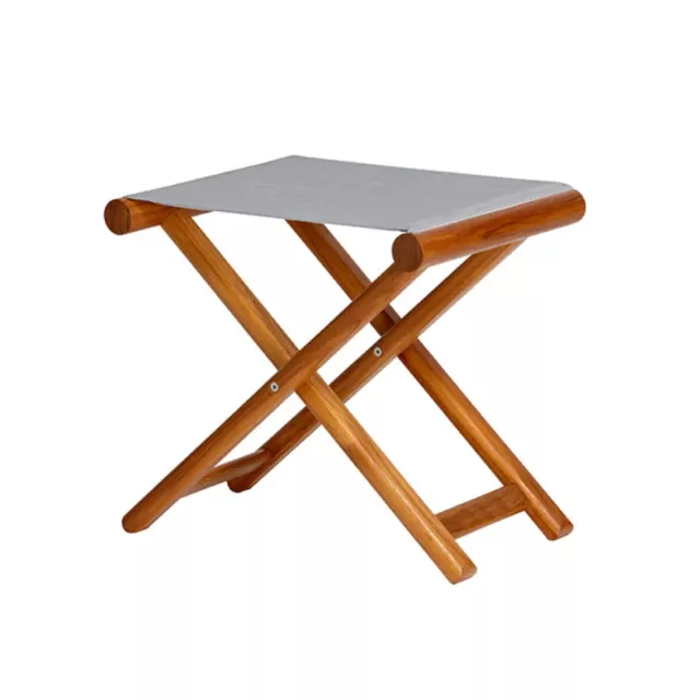 Σκαμπό Πτυσσόμενο Teak - Γκρι