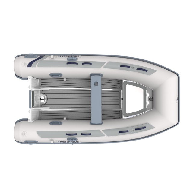 Tender Highfield Inflatable Boat with Aluminum hull ,EVA teak