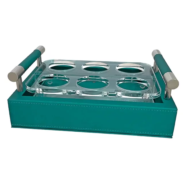 Shot Glass Holder Tray Waves – Turquoise
