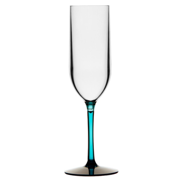 Ms Happy Champagne Glass – Turquoise, Set 6 U.