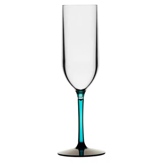 Ms Happy Champagne Glass – Turquoise, Set 6 U.