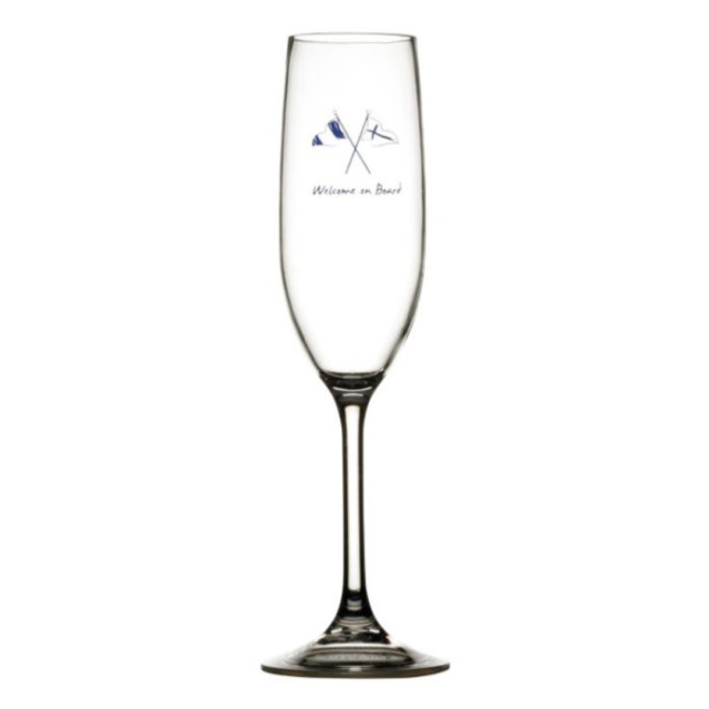 Welcome on Board Marine Business Non-Slip Champagne Glass (6 Pieces)