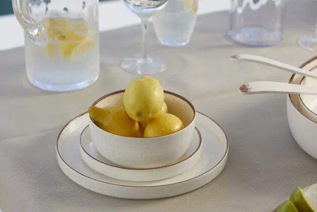 Melamine Dessert Plate Ivory, Maldivas Set 6U
