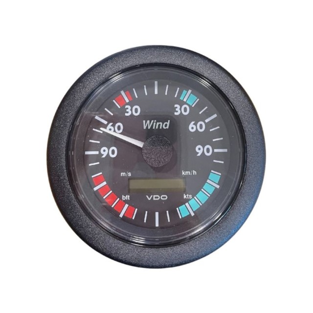 OceanLine Wind Indicator Black - 85mm 12 - 24V