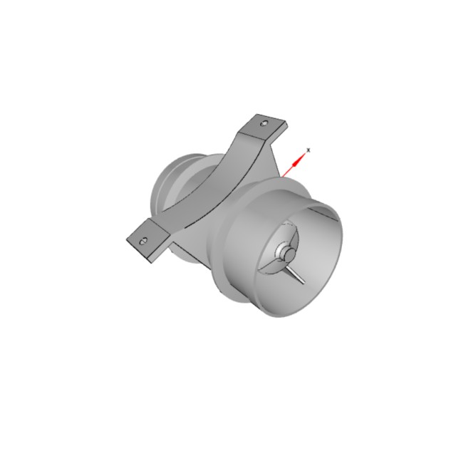 Superflow in-line blower Φ79mm, 3.8m3, 12V, 3inc