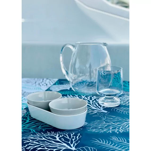 Tablecloth 155x130cm Coastal – White
