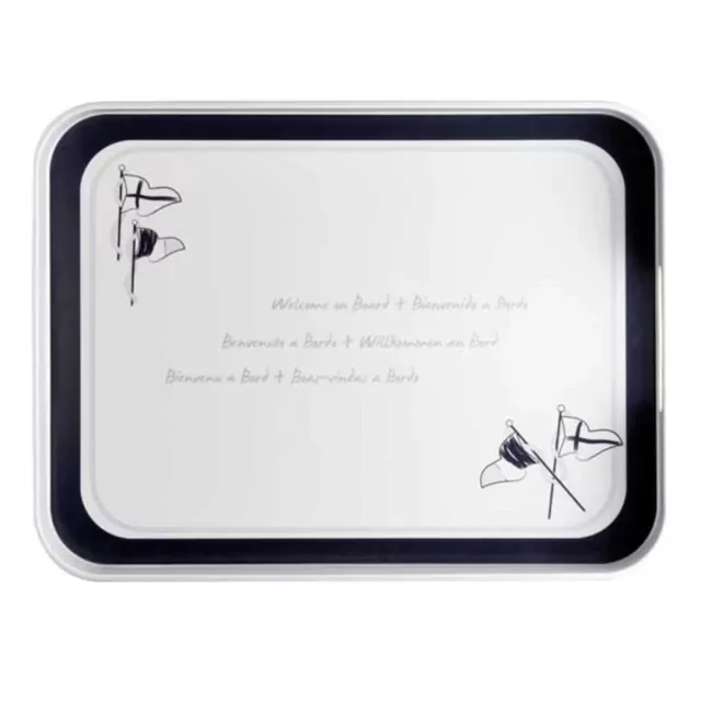 Melamine Rectangular Tray Welcome On Board