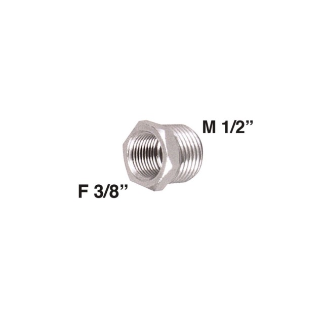 Shower hose adapter from 3/8 to 1/2