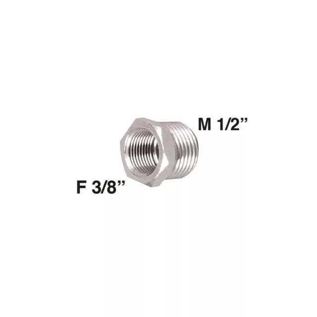 Shower hose adapter from 3/8 to 1/2