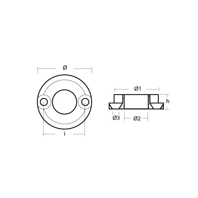 Anode Vetus small collar for KGF25