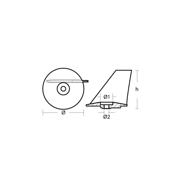 Ανόδιο Tohatsu trim tab 25-50HP