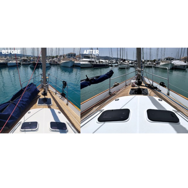 Ultra-Low Profile Hatch + Grey Acrylic + Silver Frame/Hinge + Flush Spindle