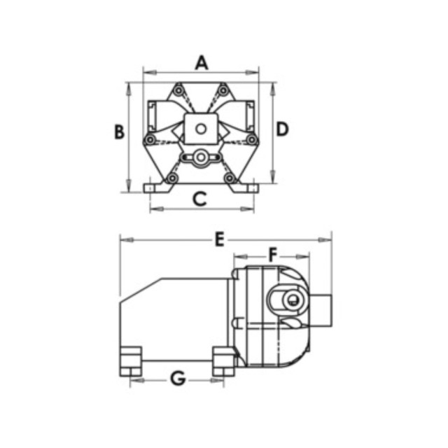 Europump Πρεσοστατική Αντλία Νερού με 3 βαλβίδες 11 l/m , 2.9 gallon/min  12 V