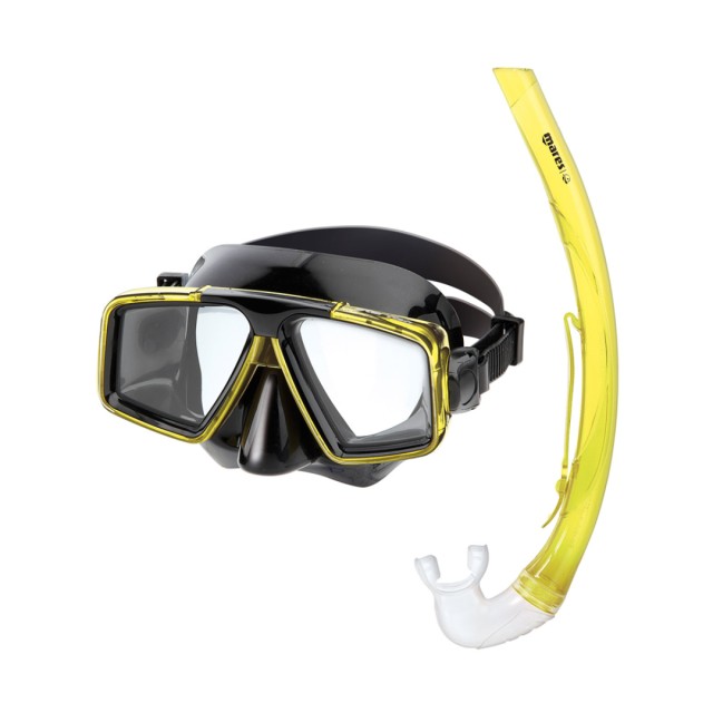 Diving Mask Silicone with Breathing Tube Starfish Black/Yellow