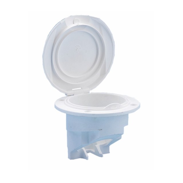 Round shower box RAL 9003