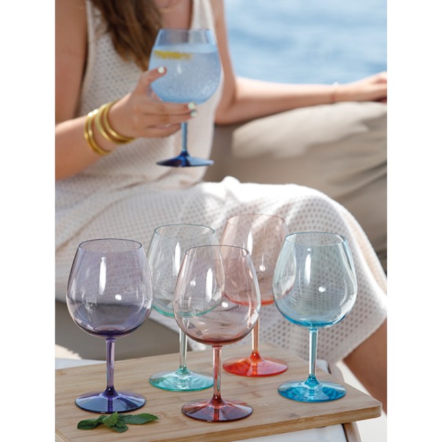 Marine Business Multicolored Drinking Glasses from Tritan 650ml Balloon Party (Set of 6 Pieces)